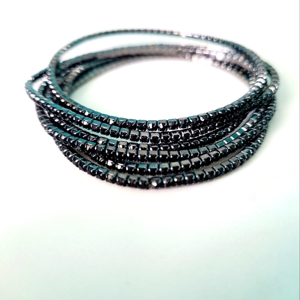 Black cubic zirconia bracelets
